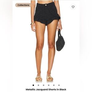 PatBo metallic knit shorts in black and gold. Size 4. As new condition.